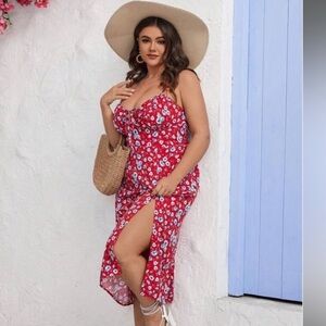 FLORAL MIDI DRESS